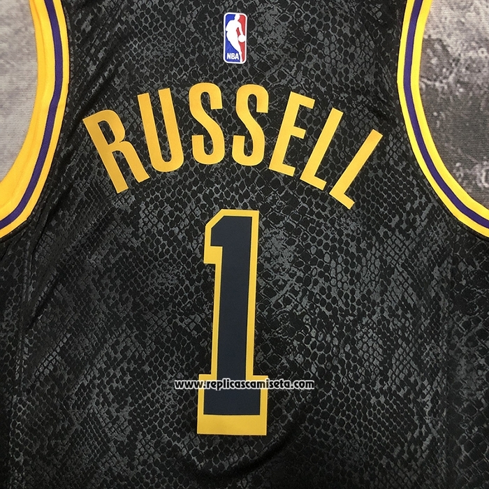 Camiseta Los Angeles Lakers D'Angelo Russell #1 Mamba 2021-22 Negro
